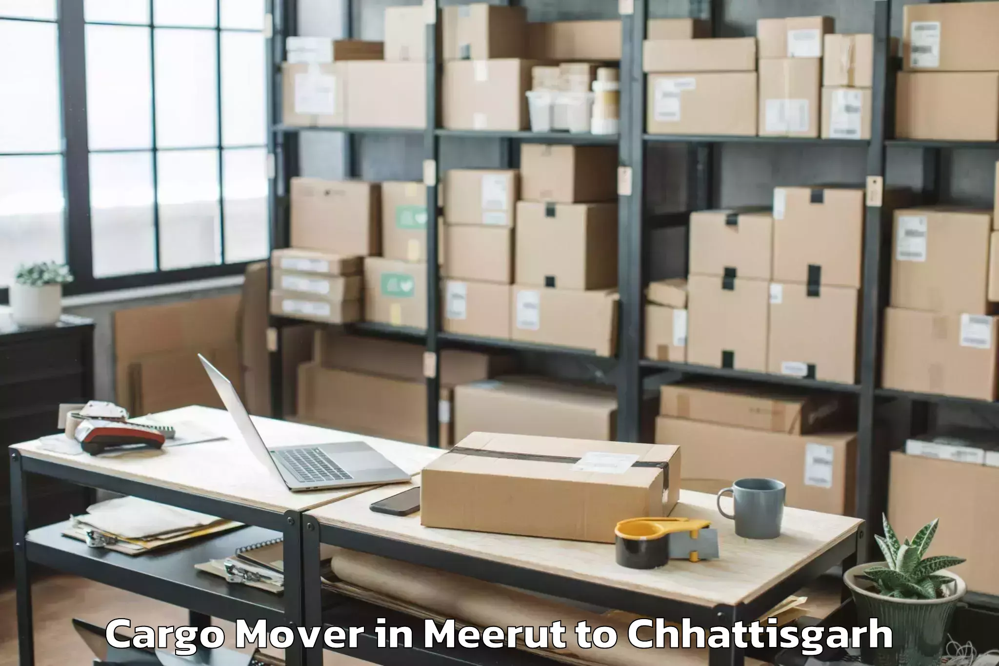 Book Meerut to Raigarh Chhattisgarh Cargo Mover Online